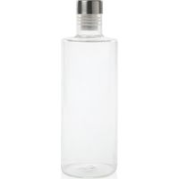 Runde Glasflasche mit Edelstahlverschluss mit Tropfschutzschraube Ø8x29cm (1l Fassungsvermögen)