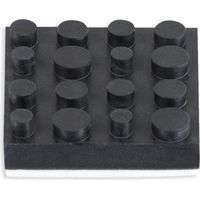 Ensemble Dynavox Antivibe Pieds d'appareil Lot de 4, Caoutchouc, 40x40 mm