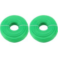 Bobine de ligne de coupe-herbe en Nylon, 2 pièces, pour tondeuse électrique de jardin, 100 mètres, 1.6mm, vert