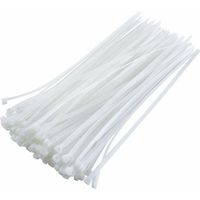 Lot de 100 serre-câbles universels blancs 40 cm x 7,6 mm - Serre-câbles et colliers en plastique - Solutions de gestion de câbles efficaces et robustes - Colliers de serrage blancs de haute qualité