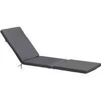Coussin bain de soleil 186x53x5 cm – 100 % polyester – Épais et confortable – Fixation facile avec sangle et liens latéraux – Solys