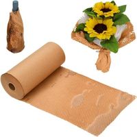 Papier nid d'abeille - 38 cm x 50 m - Film à bulles en papier - Matériau de remplissage de colis - Alternative écologique au film à bulles - Papier d'emballage en nid d'abeille pour déménagement et