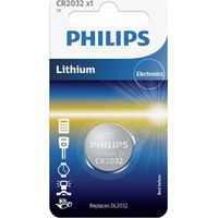 Philips CR2032 3V Lithium-Batterie, 1 Stück