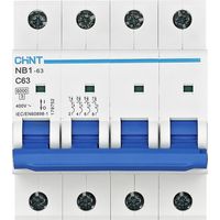 Chint 179751 NB1-63 4P C6 6kA DB Leitungsschutzschalter 4polig 6 A 240 V, 415 V
