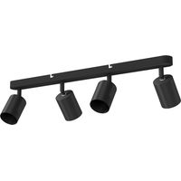 EMITTO Led Ceiling Spot Light GU10 4-Way Fully Adjustable Steel Modern Black