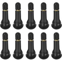 10 Pcs TR413 Valve Pneu Voiture, Universal Valve Tubeless Valve Auto de Caoutchouc Valves en Caoutchouc Snap-in Jantes pour la Plupart des Voitures Motos etc