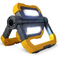 Projecteur de chantier professionnel Kraft Müller KM-10W, rechargeable 10W à LED, pivotable, Batterie 3.7V 5000mAh, Powerbank