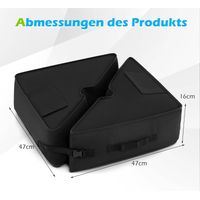 Pied de parasol remplissable, capacité de 40 kg, noir