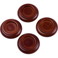 Ensemble de 4 patins de protection pour pianos droits sur parquet, antidérapants et insonorisants, accessoires pour pieds de piano (marron)