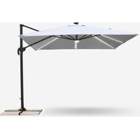 Ombrellone giardino anti uv con Luce Solare Led quadrato 3x3m braccio alluminio Paradise