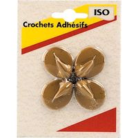 Crochet Adhésif Ovale Céramique Mini Crème Bl4 - Iso
