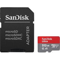 Carte mémoire MicroSDXC SANDISK Ultra A1 512GB avec adaptateur SD