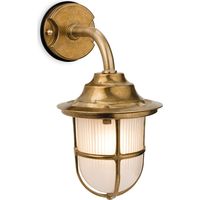 Firstlight Nautic - Applique murale extérieure à 1 ampoule en laiton, verre dépoli IP64, E27