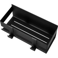 Mensola Bagno Autoadesivo Acciaio Inossidabile Mensola Doccia Portaoggetti Doccia Senza Forare con 2 Ganci,Nero opaco 2297.5cm(nero)
