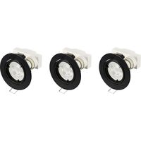 Sygonix SY-6417590 LED-Einbauleuchte 3er Set LED GU10 3 W Schwarz