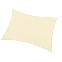 Outsunny Toldo Vela Rectangular 4x3 m Vela de Sombra para Jardín Patio Terraza HDPE Anti UV y Transpirable Color Crema
