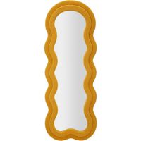 Miroir Mural en Tissu Bouclé "Teddy" 160cm Moutarde