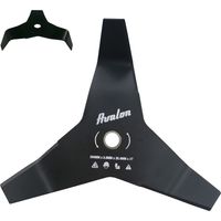 Avalon - Disco Universale a 3 Punte per decespugliatore, Lama in Acciaio da 3 mm (300 x 4 mm) per Tagliare rovi e sottobosco Denso