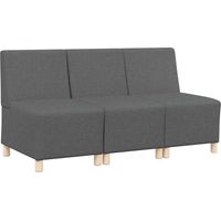Unité de Sofa Modulaire Sans Accoudoirs 3 pcs,Sofa pour Salon,Banquette Gris foncé CFW660573