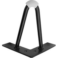 Ensemble de 4 pieds de table de 10 cm à monter soi-même, pour table à manger ou bureau bas, noir + embouts de protection et vis.