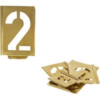 FP – Jeu de pochoirs pour marquage 327 chiffres 0-9 – Tôle spéciale – Hauteur caractères 50 mm – Pour surfaces inégales - 327-050-Z