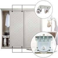 2-Pack Heavy Duty Sliding Door Roller Replacement Kit, Bottom Wheel Core With Bearings For Wardrobe Closet, Patio & Cabinet Doors