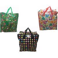 Borsa per la spesa shopping riutilizzabile con cerniera stampata 55 cm