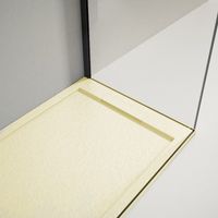 Piatto doccia ultrasottile 90x160cm LUX in resina finitura ardesia beige