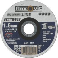 Meule à tronçonner INDUSTRIAL LINE THIN CUT - Ø 125 mm - Épaisseur 1.6 mm - FLEXOVIT