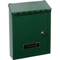 CASSETTA POSTALE MEDIA CON TETTO E CHIAVE A CILINDRO VERDE cm.21x7x30h. colore verde QUALITY