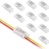 3-poliger Kabelverbinder – 10 Stück, lötfreier Crimpanschluss für 22–20AWG, werkzeugfreie Dreifach-Verbindung für LED, Smart Home und Steuerleitungen