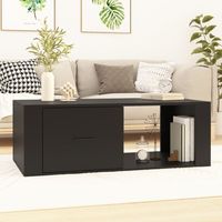 vidaXL Coffee Table Black 100x50,5x35 cm Engineered Wood