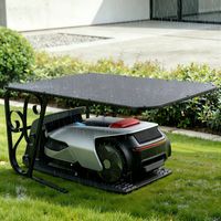 Jiubiaz Rasenmäher Garage Haube Premium Mähroboter Dach Schwarz Cover Mower Regenhaube