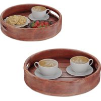 Tablett aus mangoholz 2er set