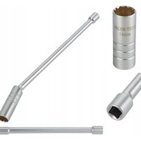 Douille à bougie d'allumage à paroi mince de 14 mm (3/8") avec aimant et joint