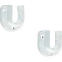 Support naissance embase 35 mm pour penderie diamètre 16 mm, 2 pièces, blanc