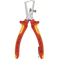 KNIPEX 11 06 160 T Pinza spelacavi con molla di apertura universale isolante con manici rivestiti in materiali multicomponenti, collaudati VDE con anello di fissaggio isolante incorporato per aggancia