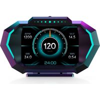 Affichage tête haute OBD2 GPS – Jauge de vitesse numérique – Alarme de survitesse – Écran LCD couleur 3,5 pouces – Compatible véhicules après 2009 – Curconsa