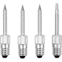 Confezione da 4 punte di saldatura USB da 8 W, accessori di ricambio per saldatura, punte di saldatura portatili per lavori di riparazione (punta rotonda E10-B3 + punta a ferro di cavallo E10-C1)
