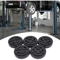 5pcs 4,7 pouces rond tapis en caoutchouc, tapis de levage de voiture universelle, support de vérin pad, voiture lifter Truck lifter clip Welded side rack Rail Protector