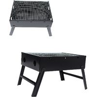 Barbecue - Pliable - Charbon - Acier inoxydable - Portable et amovible