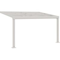 Pergola addossata in alluminio con tetto scorrevole 12 m² Bianco - IZEDA