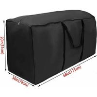 Extra große Aufbewahrungstasche für Gartenmöbelkissen, Bettwäsche, Kopfkissen, Handtasche mit Griff, 210D wasserdichtes Oxford-Gewebe (173x76x51cm)