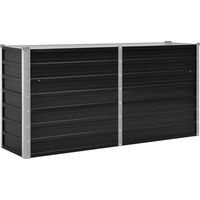 Garten-Hochbeet Anthrazit 160 x 40 x 77 cm Verzinkter Stahl vidaXL