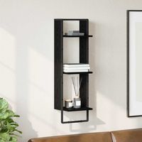 vidaXL Étagère Murale Chêne noir 30 x 25 x 100 cm Bois d'ingénierie