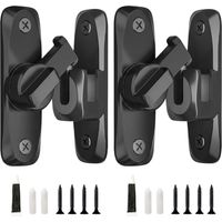 2 Pcs Black Sliding Door Latch Made of Aluminum Alloy, Sliding Door Lock with Door Bolt, Latch for Modern Interior Doors, for Cabinet Bathroom Window Pet Safety with Spacer and Screws