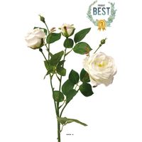 Rose Paris artificielle, ramifiée, 3 têtes, 61 cm, Crème - BEST - couleur: Crème