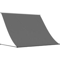 Auvent rétractable Marquise - anthracite 200x150 m tissu et acier fr3240 - Maison La Vie