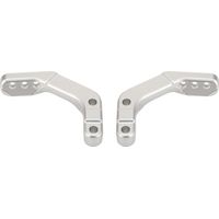 DTEKGAZ - Universelle 28-mm-Handschutzhalterung für Motorräder / CNC-gefräste silberweiße Aluminium-Lenkerrohr-Endkappe, für Geländefahrzeuge