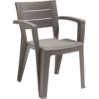 Dmora - Gartenstuhl Oberon, Gartensitz, Outdoor-Stuhl, Outdoor-Sessel, Made in Italy, 60x58 h79 cm, Taube
